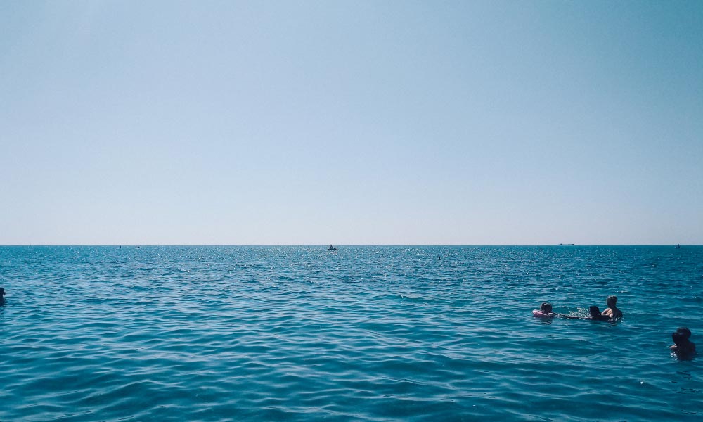 Calm, blue waters of the Adriatic sea