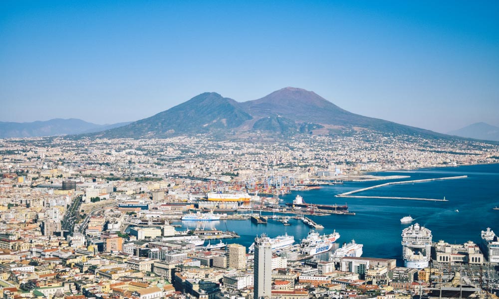 View of Naples and Mount Vesuvius from Castel Sant'Elmo