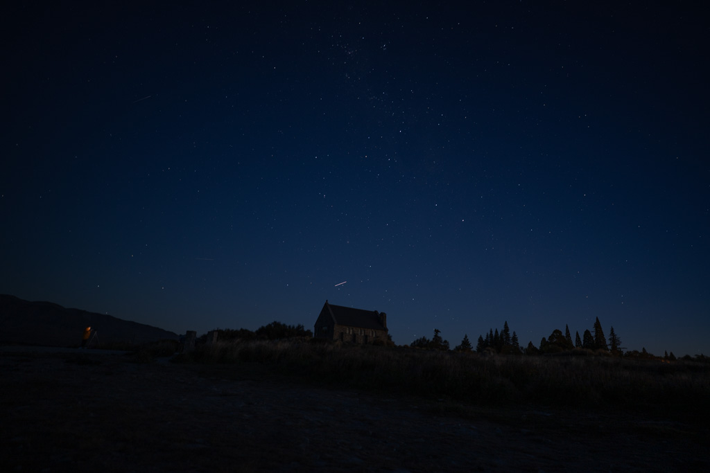 Church of the Good Shepherd at Lake Tekapo in New Zealand at night