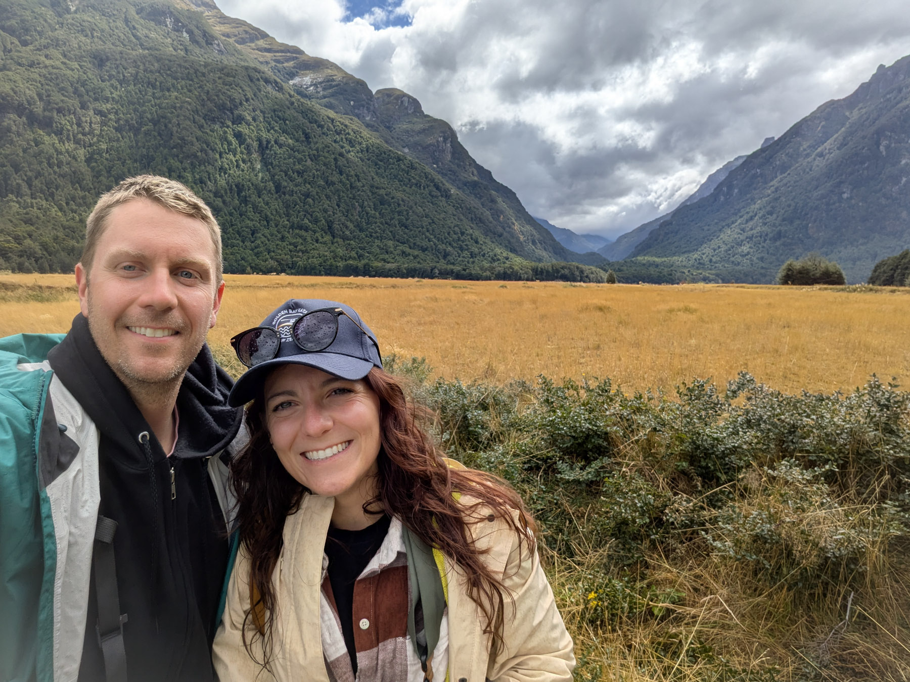Darah and Garrett taking a selfie together in New Zealand